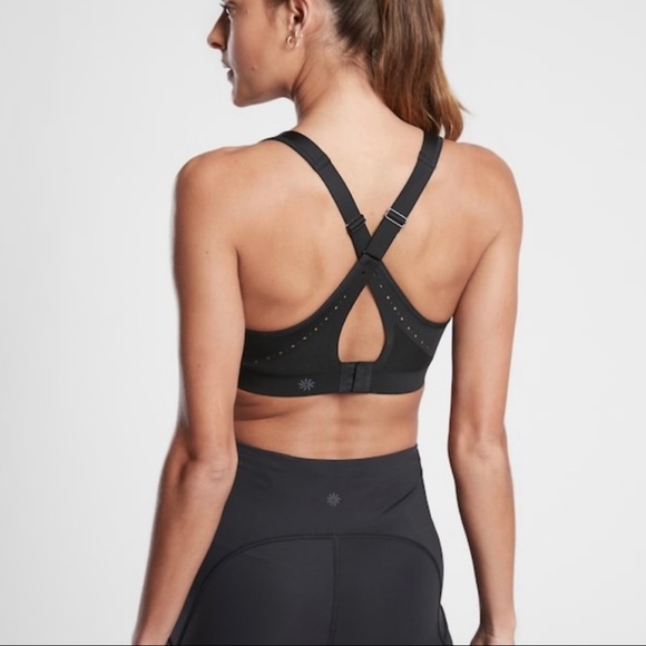 Athleta Phenomena Cross-back Bra Black 38DD (E) NWT - Picture 3 of 9